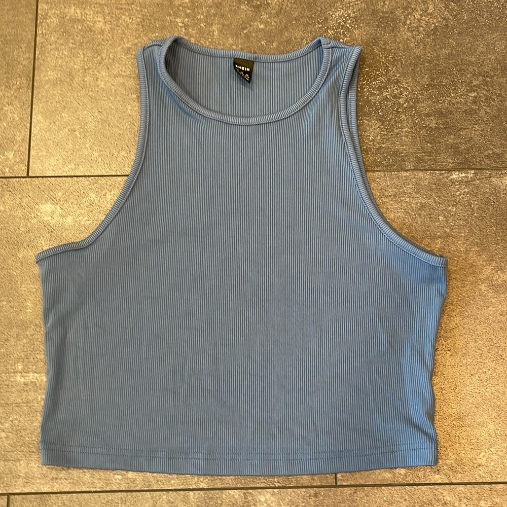 SHEIN medium blue crop top tank